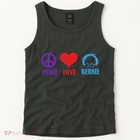 Peace Love Bernie Sanders 2020 Tank Top thumb 2