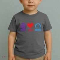 Peace Love Bernie Sanders 2020 Toddler T-Shirt thumb 2