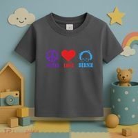 Peace Love Bernie Sanders 2020 Toddler T-Shirt thumb 3