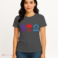 Peace Love Bernie Sanders 2020 Women's T-Shirt thumb 4