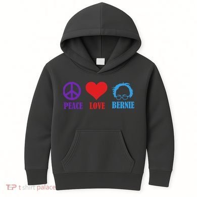 Peace Love Bernie Sanders 2020 Kids Hoodie