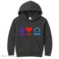 Peace Love Bernie Sanders 2020 Kids Hoodie thumb 0