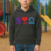 Peace Love Bernie Sanders 2020 Kids Hoodie thumb 2