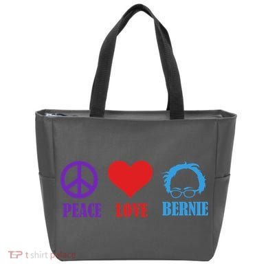 Peace Love Bernie Sanders 2020 Tote Bag