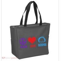 Peace Love Bernie Sanders 2020 Tote Bag thumb 2