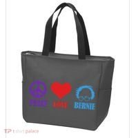 Peace Love Bernie Sanders 2020 Tote Bag thumb 3