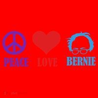 Peace Love Bernie Sanders 2020 Santa Hat thumb 1