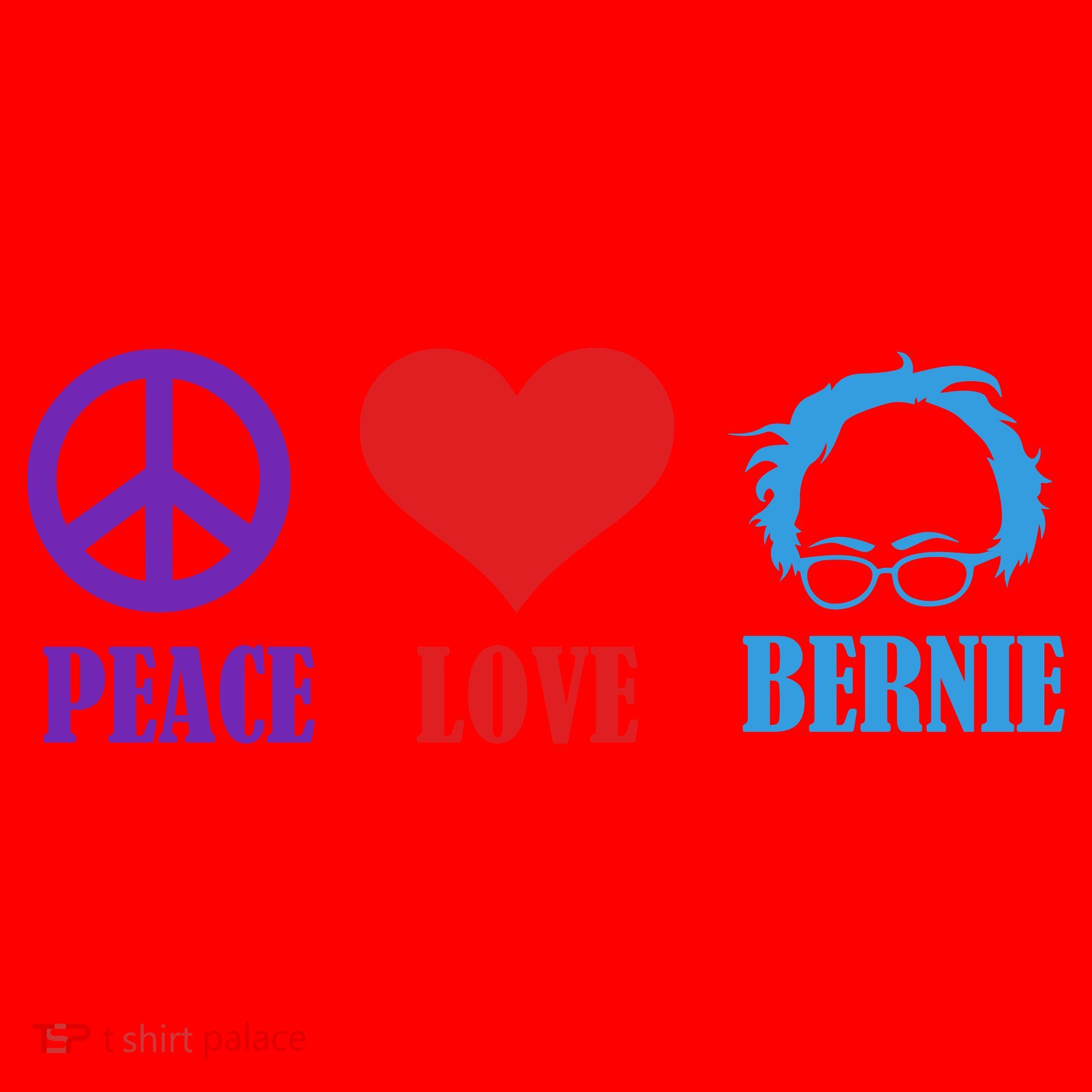 Peace Love Bernie Sanders 2020 Santa Hat