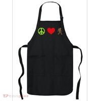 Peace Love Bigfoot  Apron thumb 0