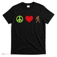 Peace Love Bigfoot  T-Shirt thumb 0