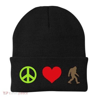 Peace Love Bigfoot  Beanie