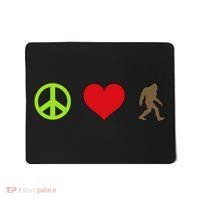 Peace Love Bigfoot  Mousepad thumb 0