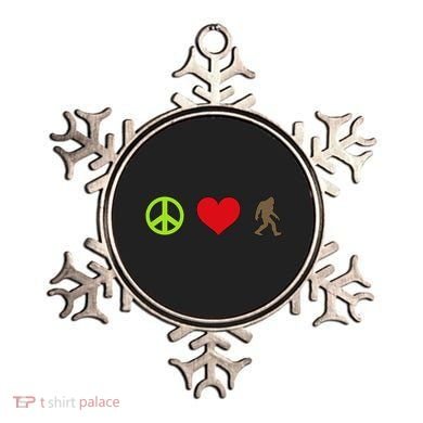 Peace Love Bigfoot  Ornament