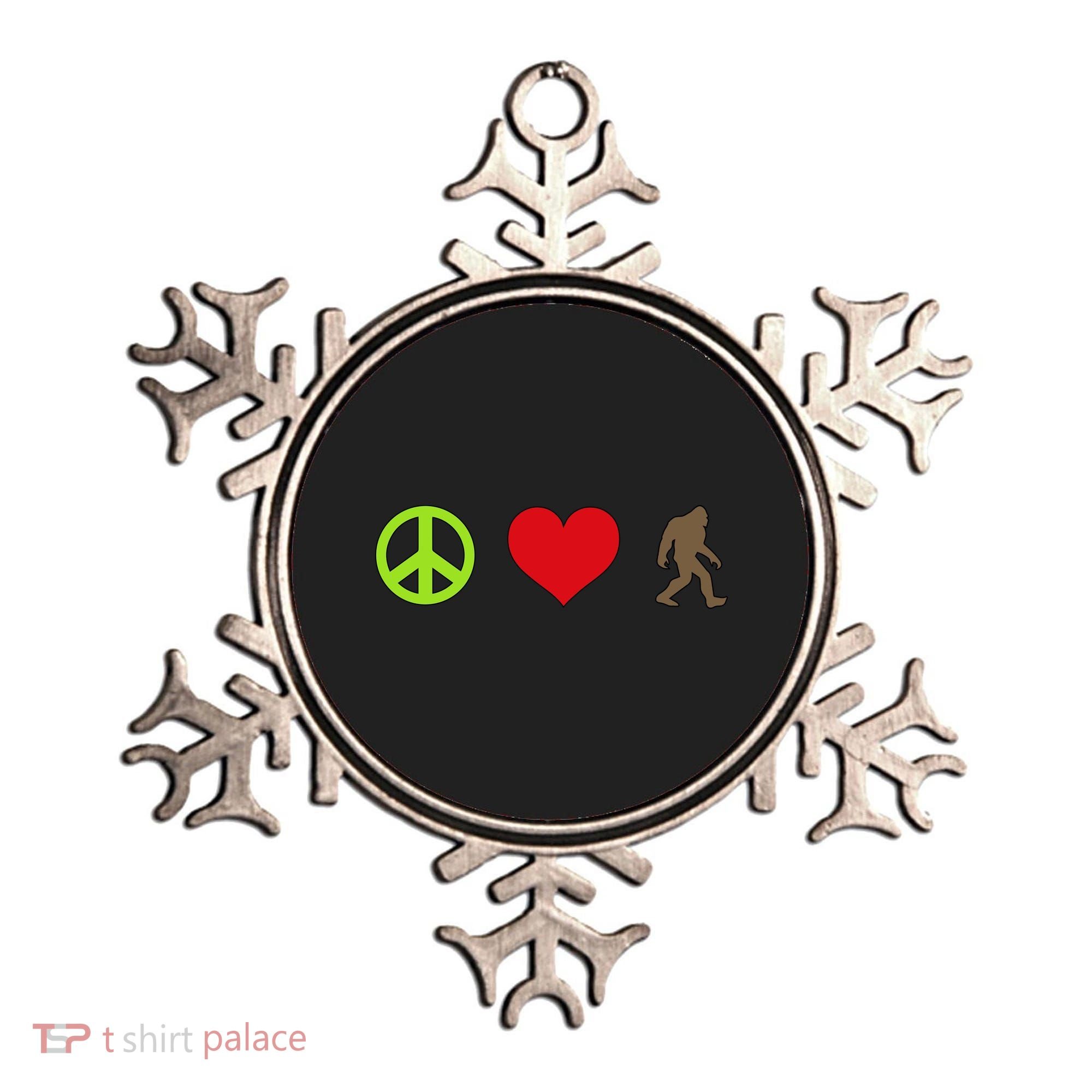 Peace Love Bigfoot  Ornament