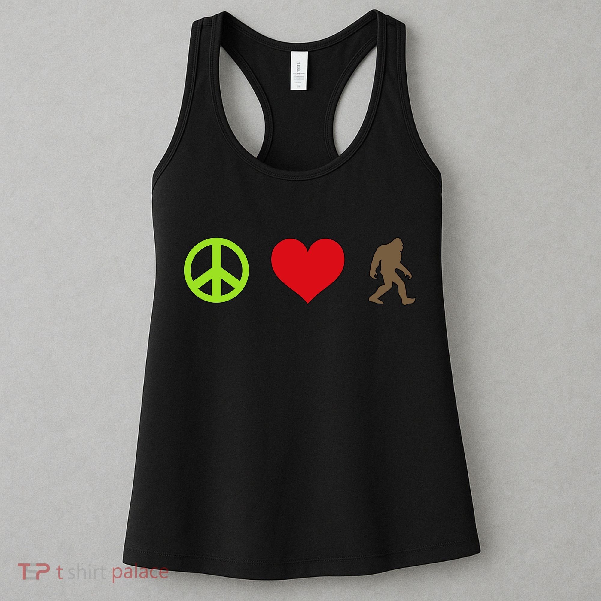 Peace Love Bigfoot  Women's Tank Top
