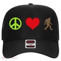 Peace Love Bigfoot  Hat thumb 0