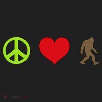 Peace Love Bigfoot  Hat thumb 2