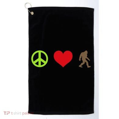 Peace Love Bigfoot  Golf Towel