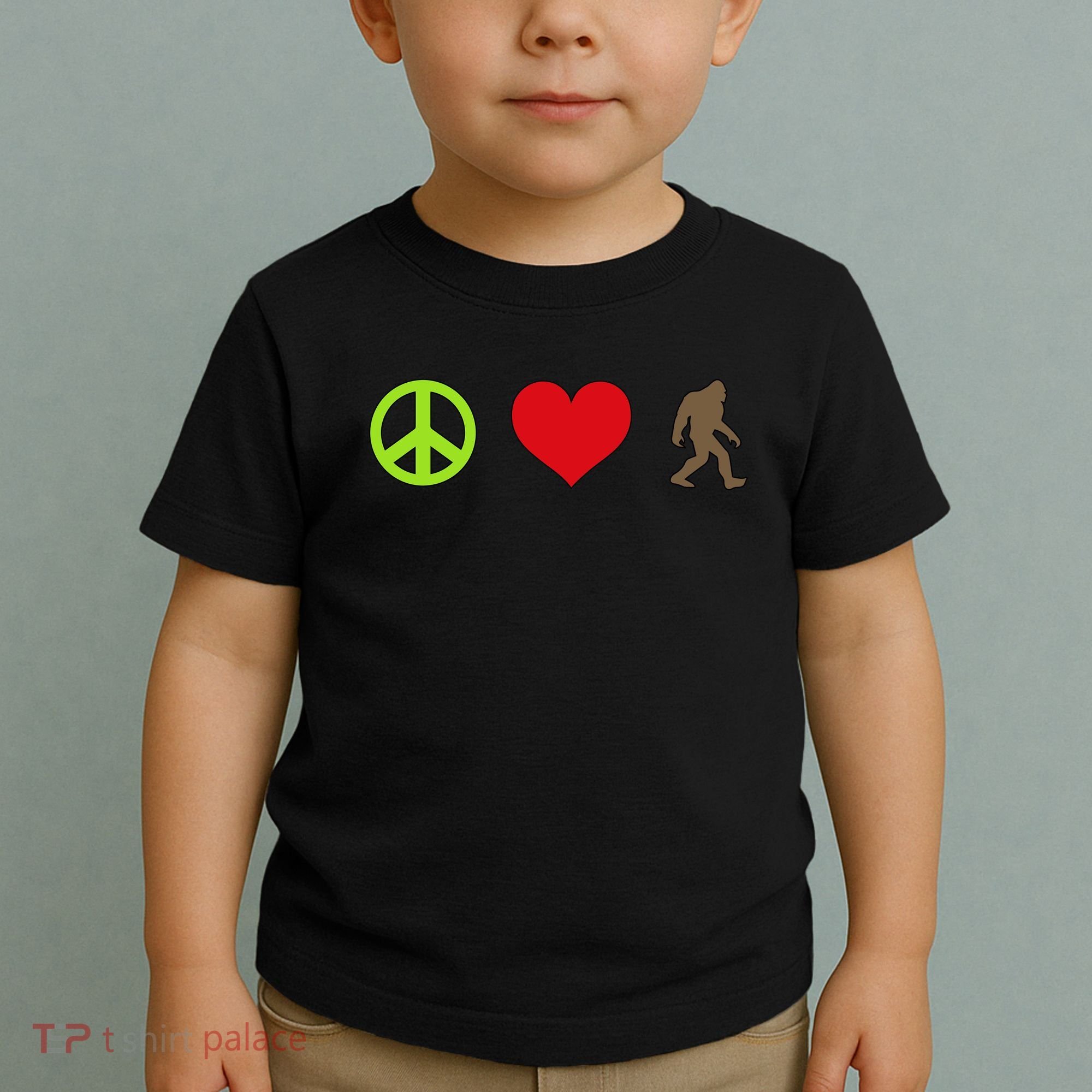 Peace Love Bigfoot  Toddler T-Shirt
