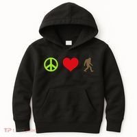 Peace Love Bigfoot  Kids Hoodie thumb 0
