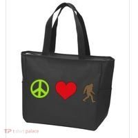 Peace Love Bigfoot  Tote Bag thumb 3