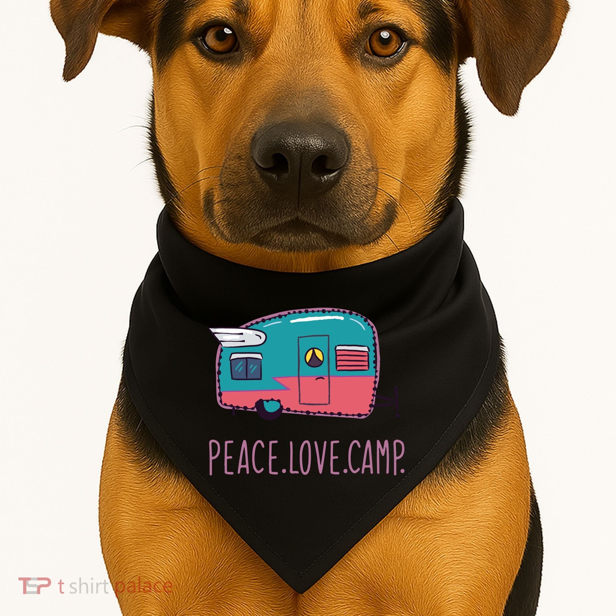 Peace Love Camp USA-Made Doggie Bandana