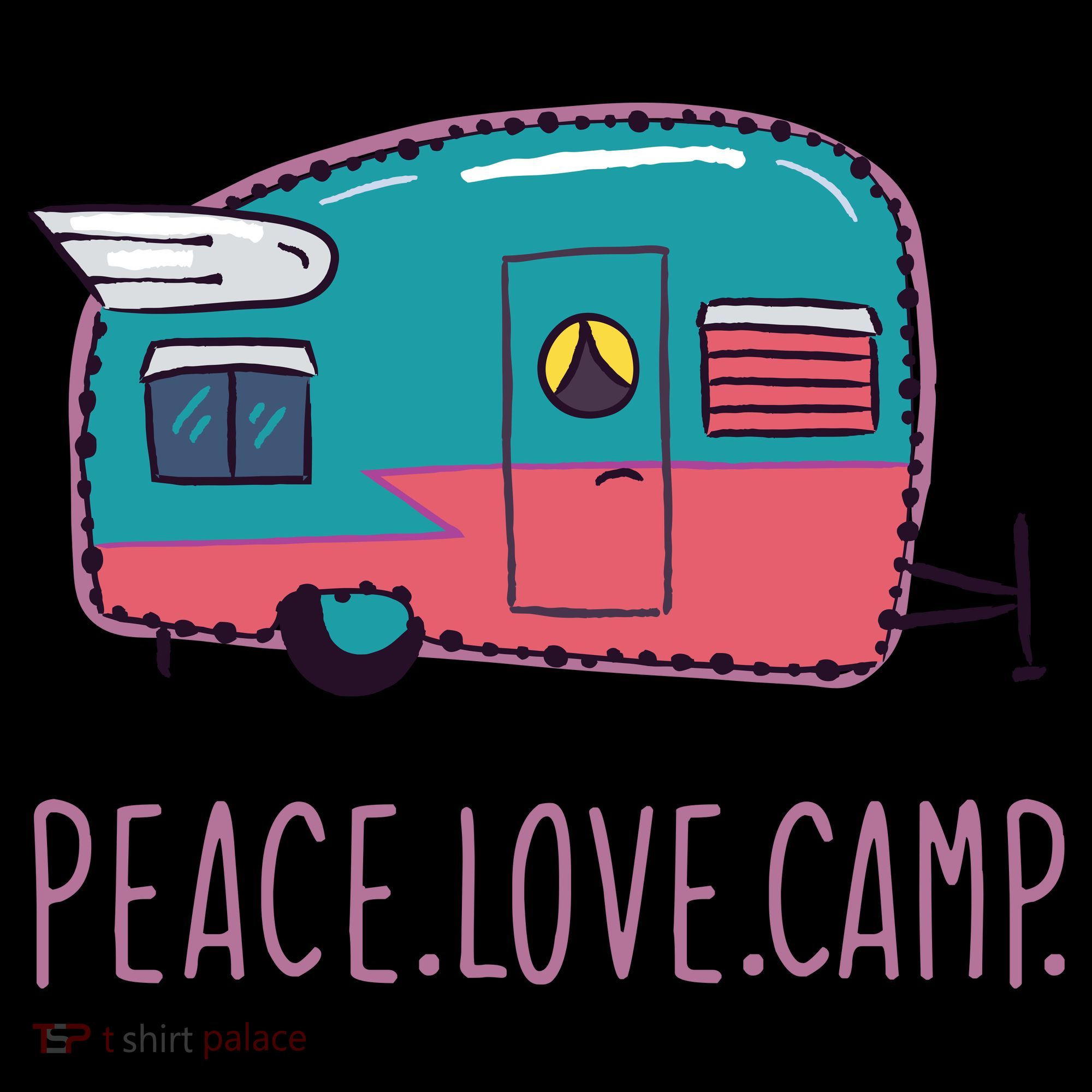 Peace Love Camp Button
