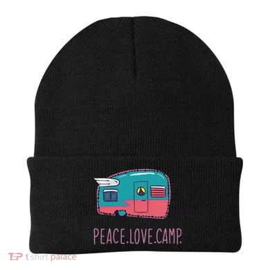 Peace Love Camp Beanie