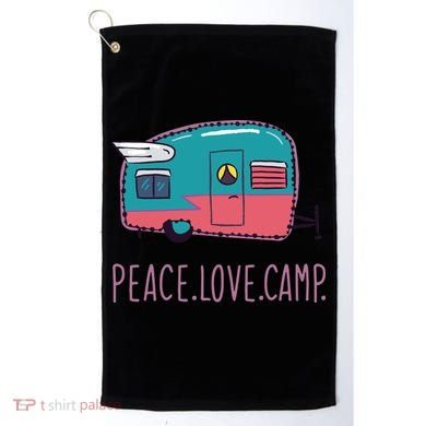 Peace Love Camp Golf Towel