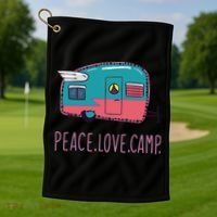 Peace Love Camp Golf Towel thumb 1