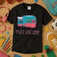 Peace Love Camp Kids T-Shirt thumb 3