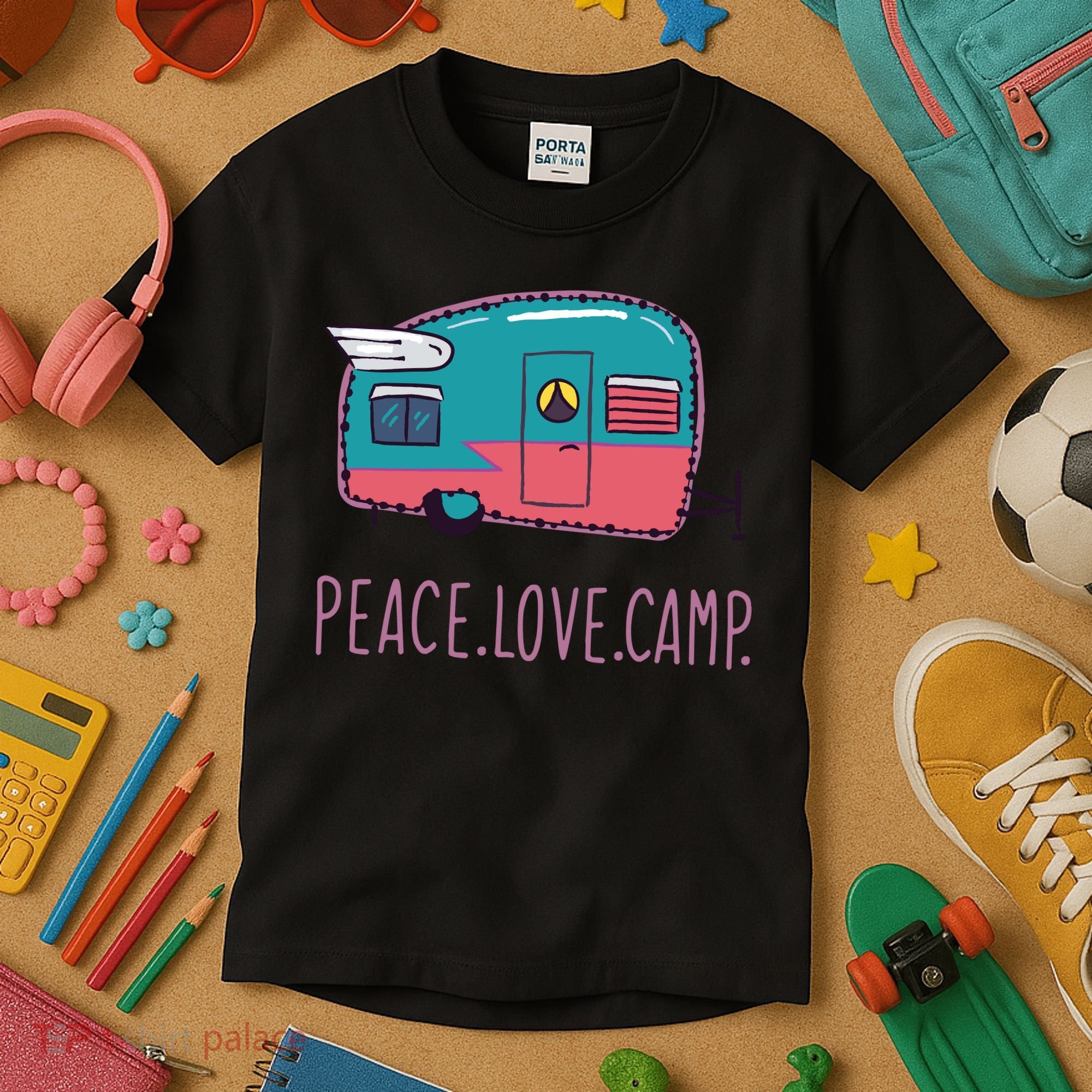 Peace Love Camp Kids T-Shirt