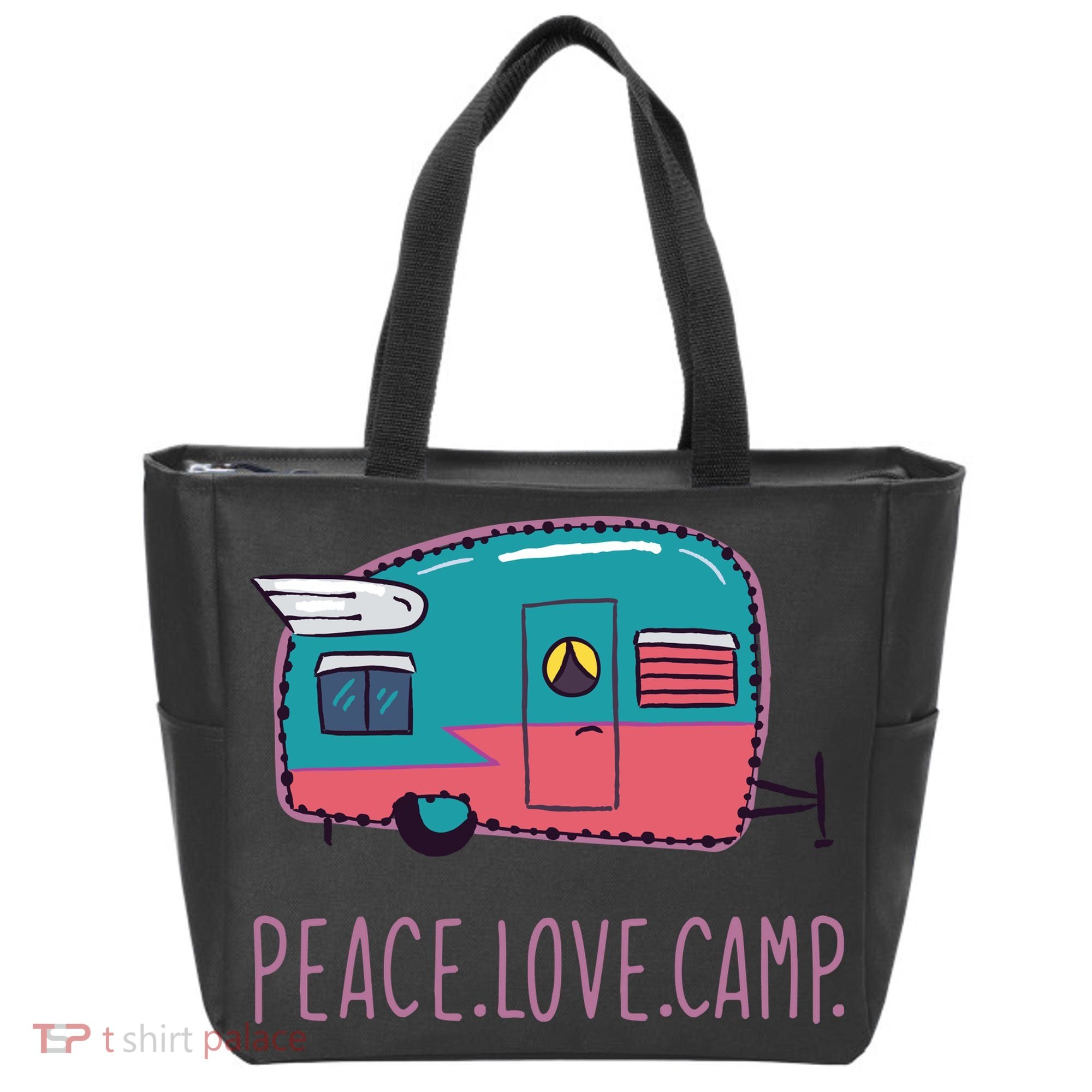 Peace Love Camp Tote Bag