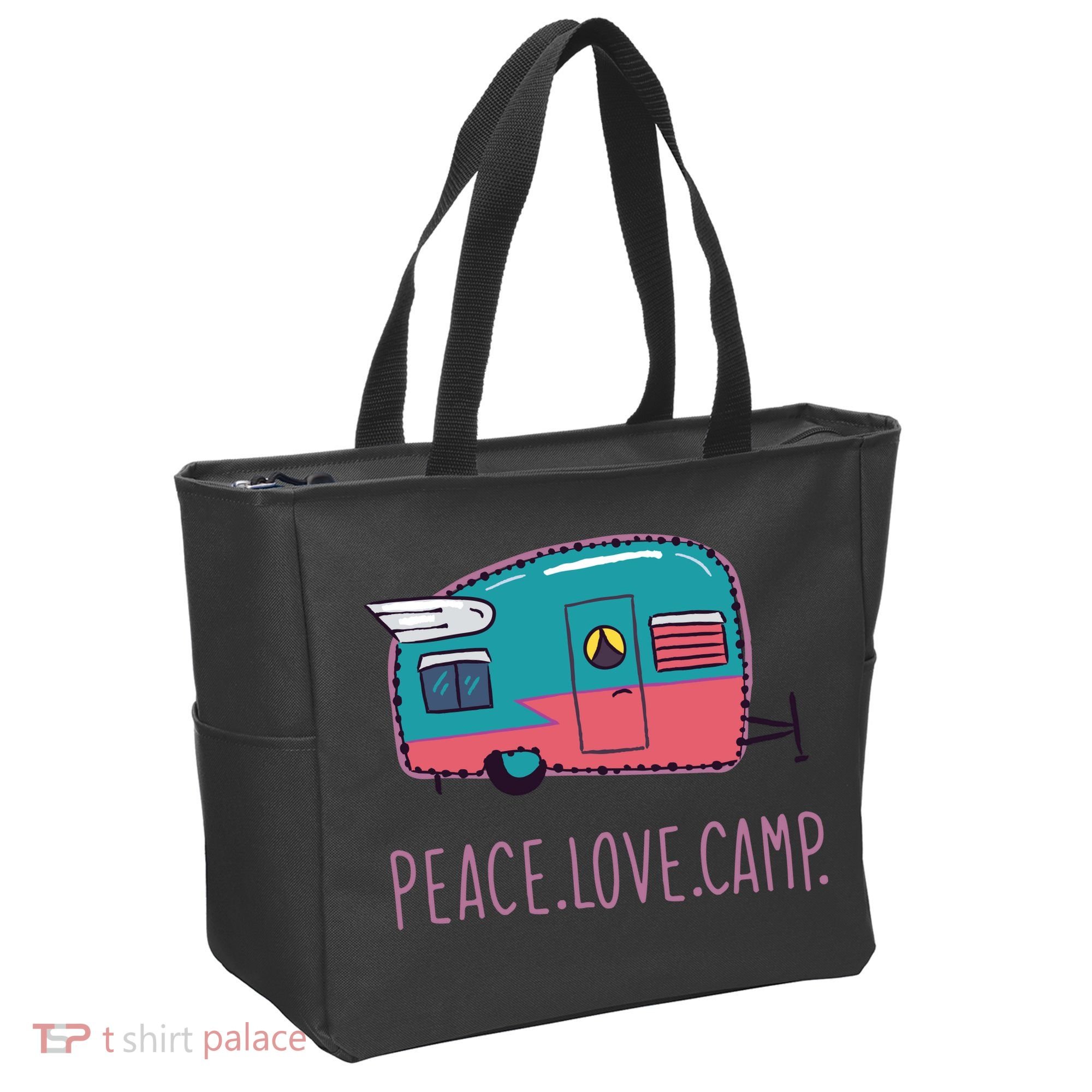 Peace Love Camp Tote Bag