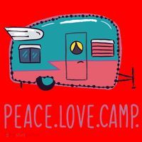 Peace Love Camp Santa Hat thumb 1