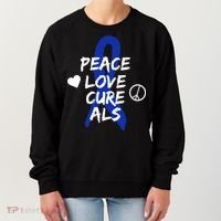 Peace Love Cure ALS Awareness Women's Sweatshirt thumb 0