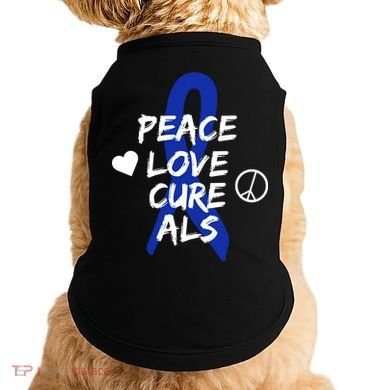 Peace Love Cure ALS Awareness Doggie Tank