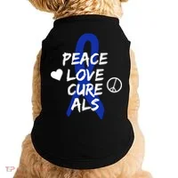 Peace Love Cure ALS Awareness Doggie Tank thumb 0