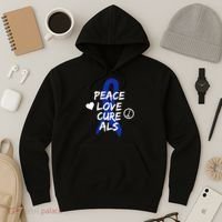 Peace Love Cure ALS Awareness Hoodie thumb 3