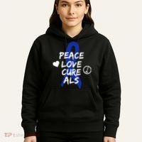 Peace Love Cure ALS Awareness Hoodie thumb 5