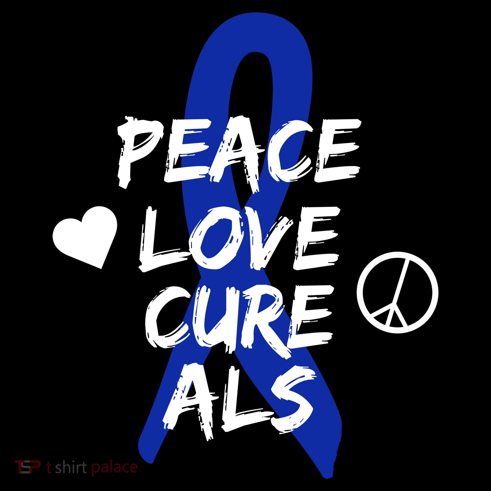 Peace Love Cure ALS Awareness Hoodie