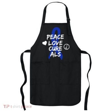 Peace Love Cure ALS Awareness Apron