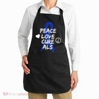 Peace Love Cure ALS Awareness Apron thumb 2