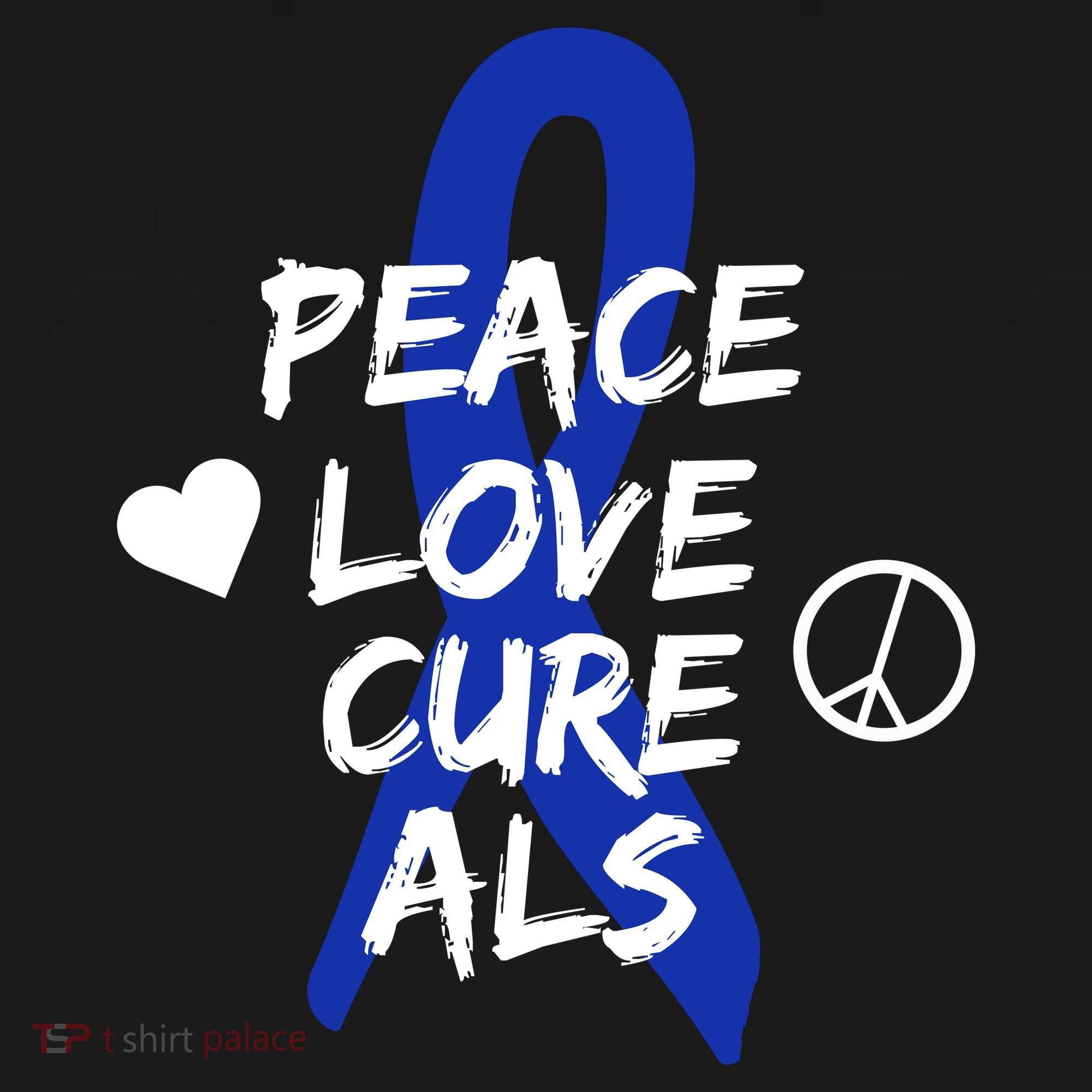 Peace Love Cure ALS Awareness Apron