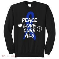Peace Love Cure ALS Awareness Sweatshirt thumb 0