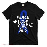 Peace Love Cure ALS Awareness T-Shirt thumb 0