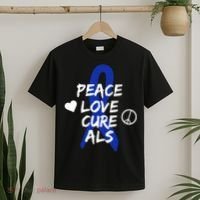 Peace Love Cure ALS Awareness T-Shirt thumb 2