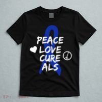 Peace Love Cure ALS Awareness T-Shirt thumb 5