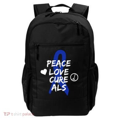 Peace Love Cure ALS Awareness Backpack
