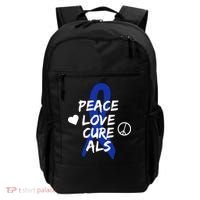 Peace Love Cure ALS Awareness Backpack thumb 0